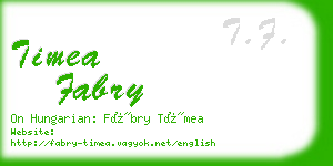 timea fabry business card